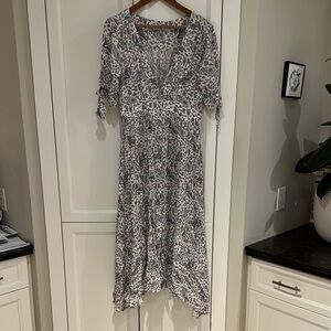 Auguste Midi Dress with Lurex Threading